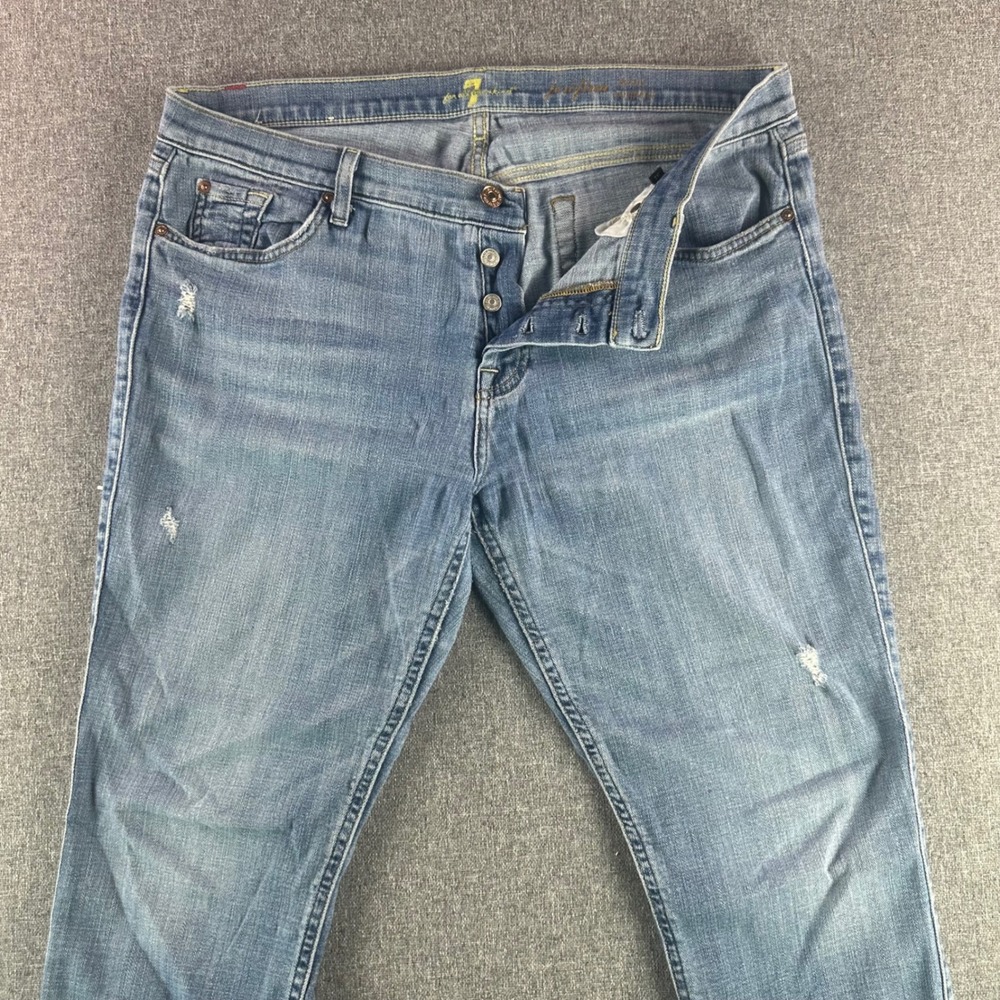 7 For All Mankind Jeans Womens 31 Josefina Skinny Boyfriend Button Fly
